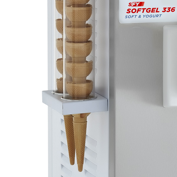 Machine à glaces soft et yaourt glacé Softgel 320 - 336- 2 supports à cornets